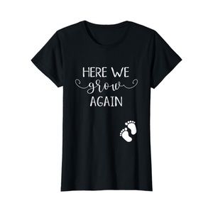 🎉 Host Pick🎉 “Here We Grow Again” pregnancy Announcement Shirt (Worn ONCE)